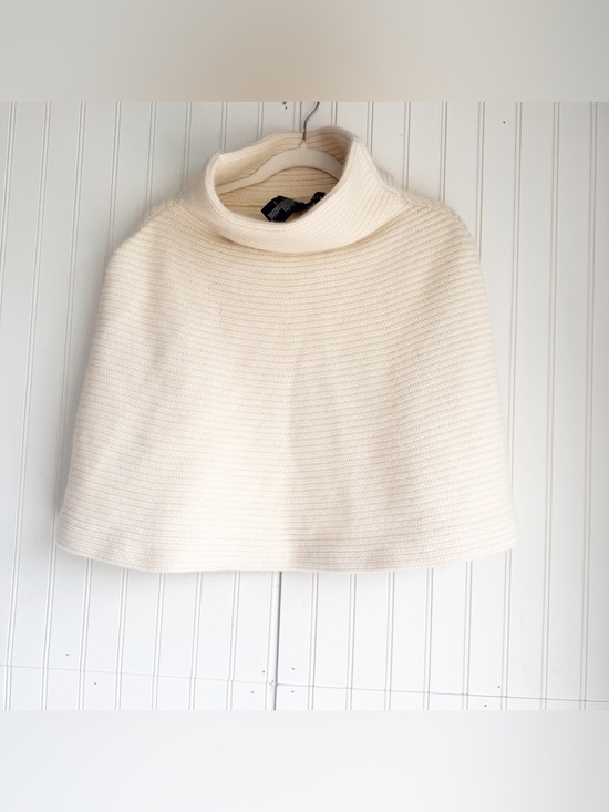 Ralph Lauren Sweaters - Ralph Lauren Black Label Size L Cashmere Blend Cream Turtle Neck Poncho Cape